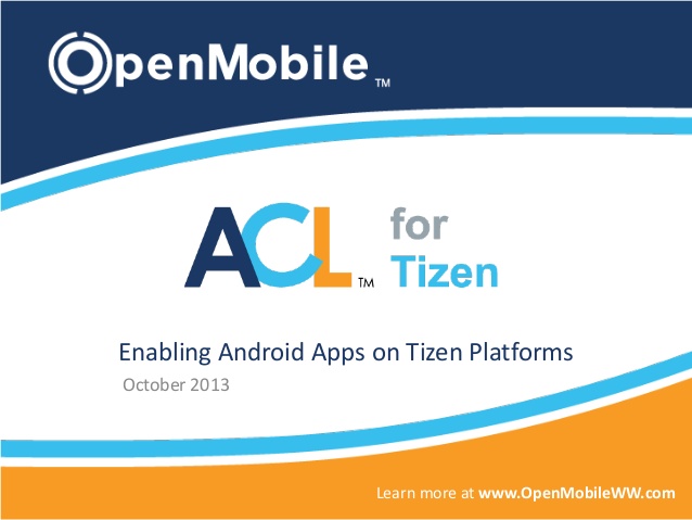 Acl For Tizen Upgraded Android Download